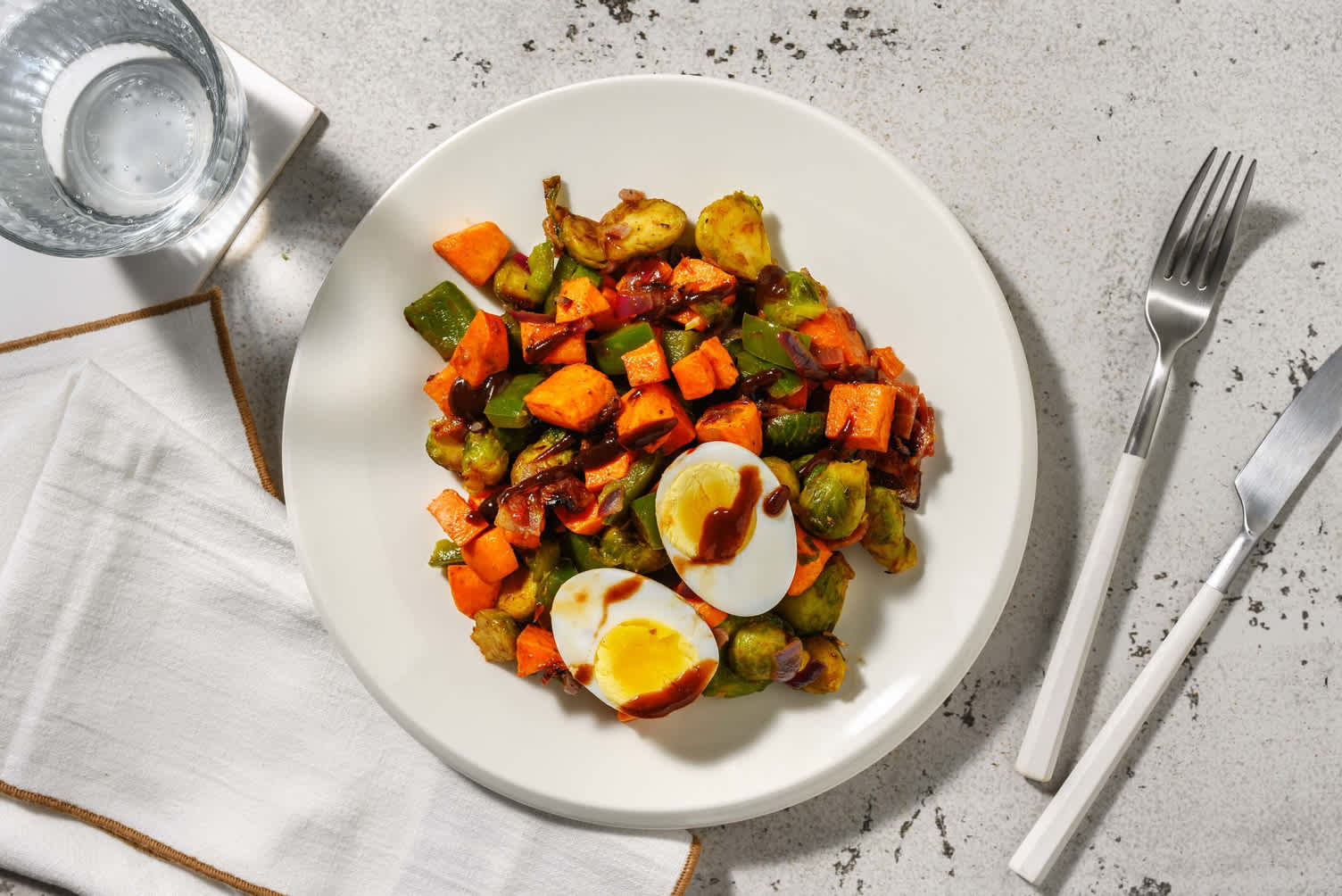 Carb Smart Brussels Sprouts and Bacon Hash Recipe HelloFresh