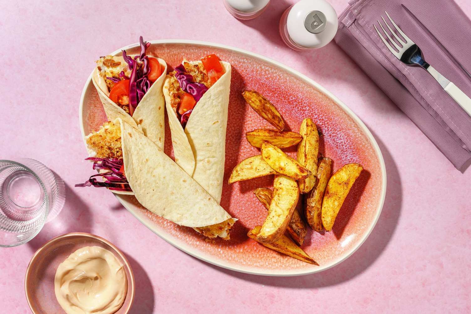 GoldenCrusted BBQ Tilapia Wraps Recipe HelloFresh