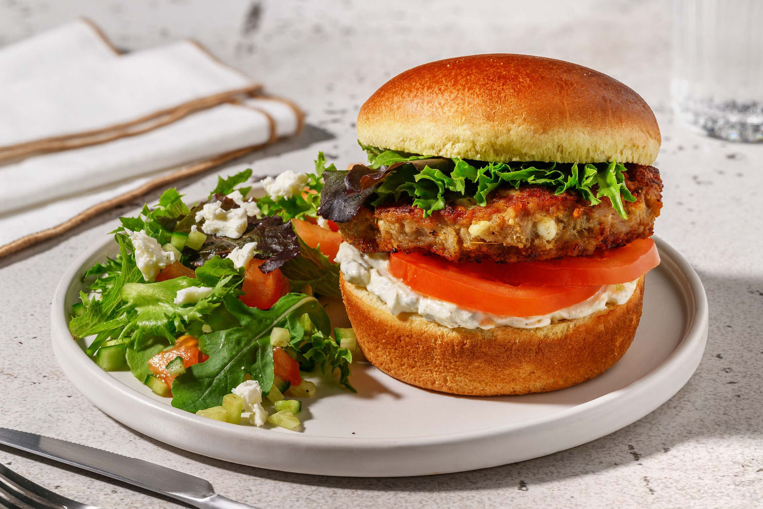 Cal Smart Tzatziki Turkey Burgers Recipe HelloFresh