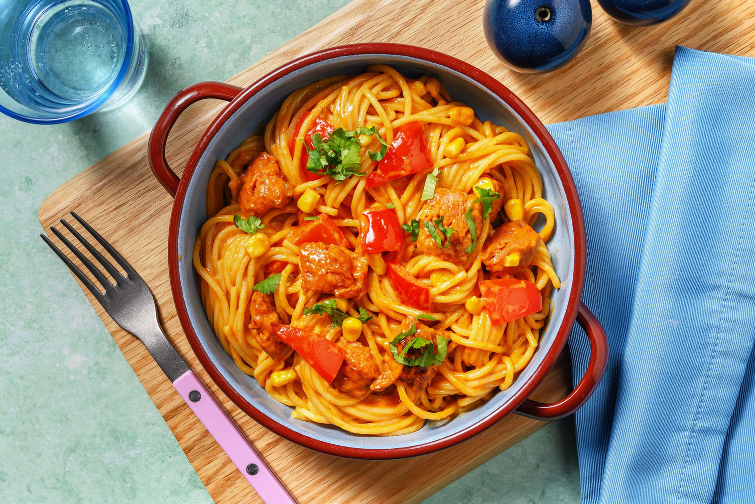 Quick Creamy Tex-Mex Double Chorizo Pasta Recipe | HelloFresh