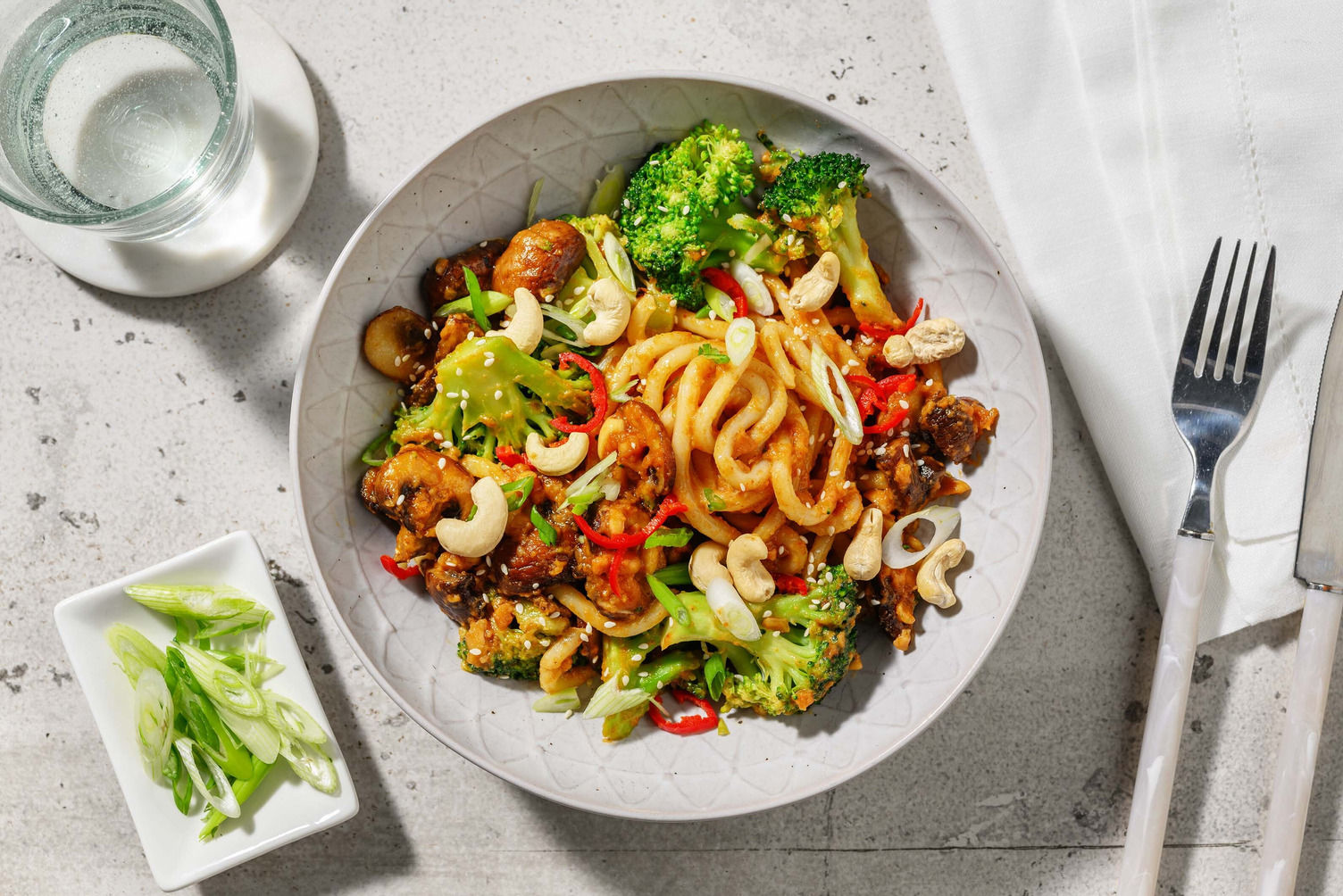 Sticky ginger noodles and nut crunch | HelloFresh