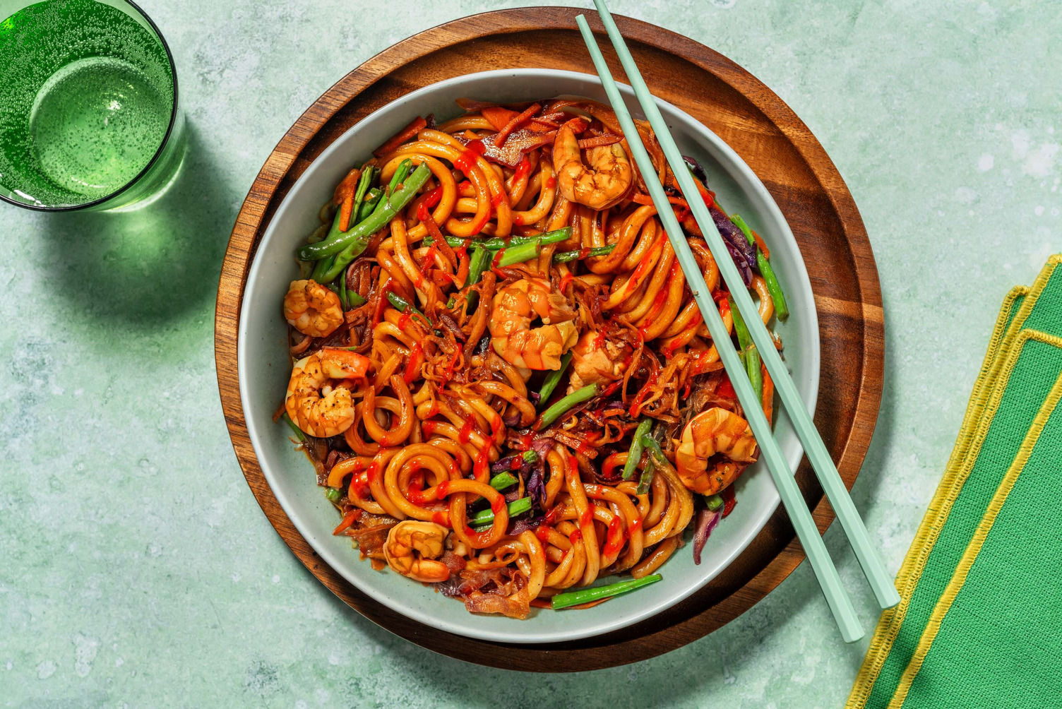 Speedy Hot Sauce King Prawn Udon Noodles Recipe HelloFresh