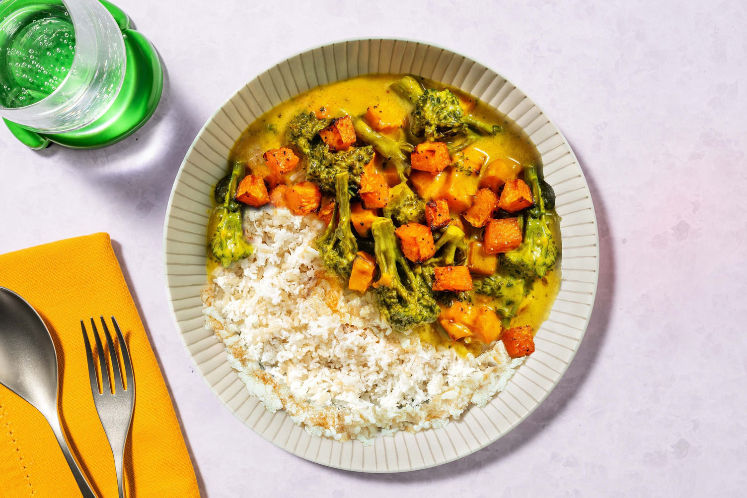 Butternut Squash Korma Style Curry with Cauliflower Rice Recipe