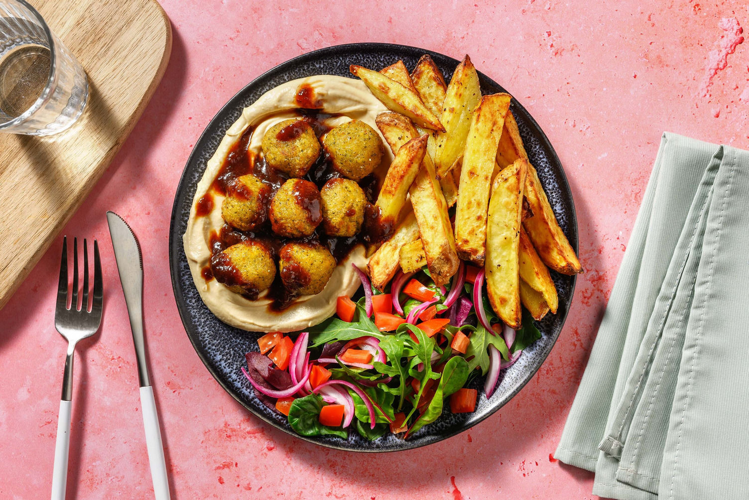 Falafel, Houmous and Paprika Butter Recipe | HelloFresh
