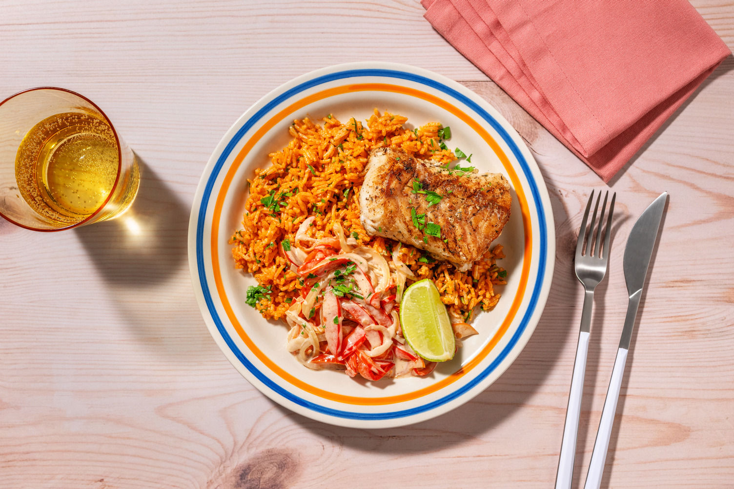 Jerk fish : lieu à la jamaïcaine & riz pilaf Recette | HelloFresh