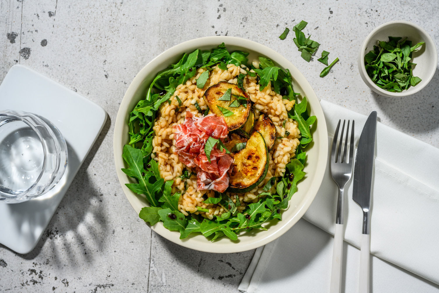 Risotto coppa, courgette & parmigiano AOP Recette HelloFresh