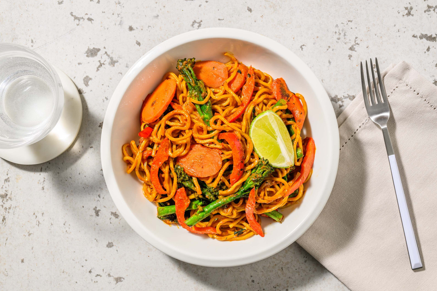 Yellow Thai Style Veg Noodles Recipe | HelloFresh