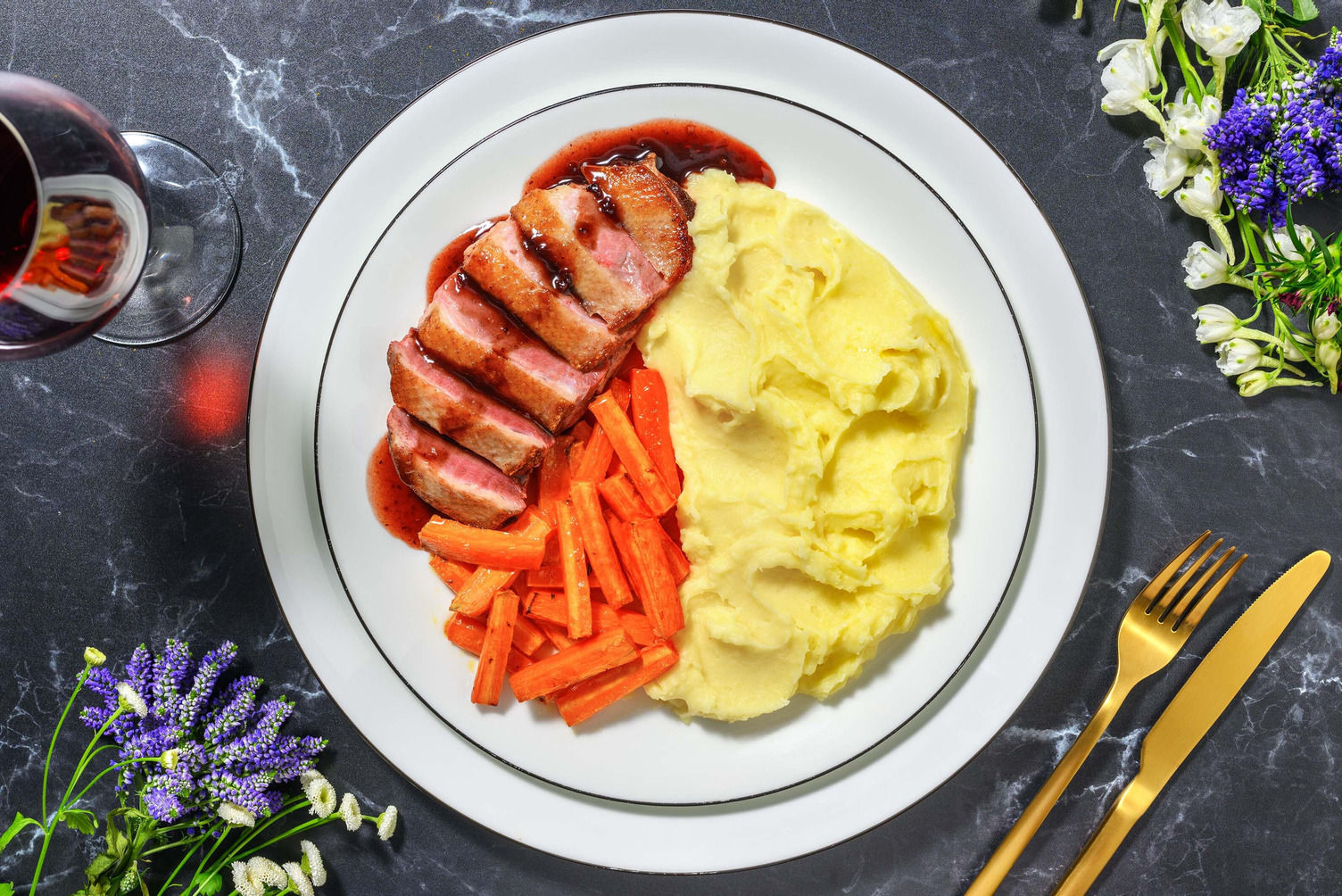 Roasted Duck Breast and Redcurrant Jus Recipe HelloFresh