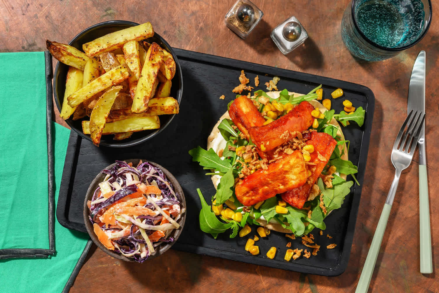 Hot Honey Halloumi Loaded Flatbreads Recipe HelloFresh