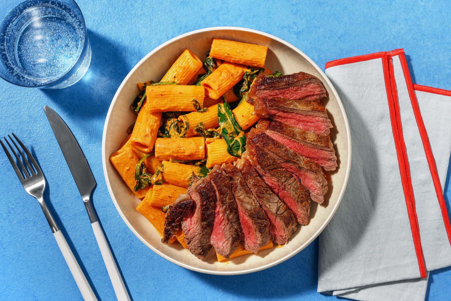 Hellofresh Rigatoni 21 Day Aged Rump Steak and Creamy Cajun Rigatoni Recipe | HelloFresh