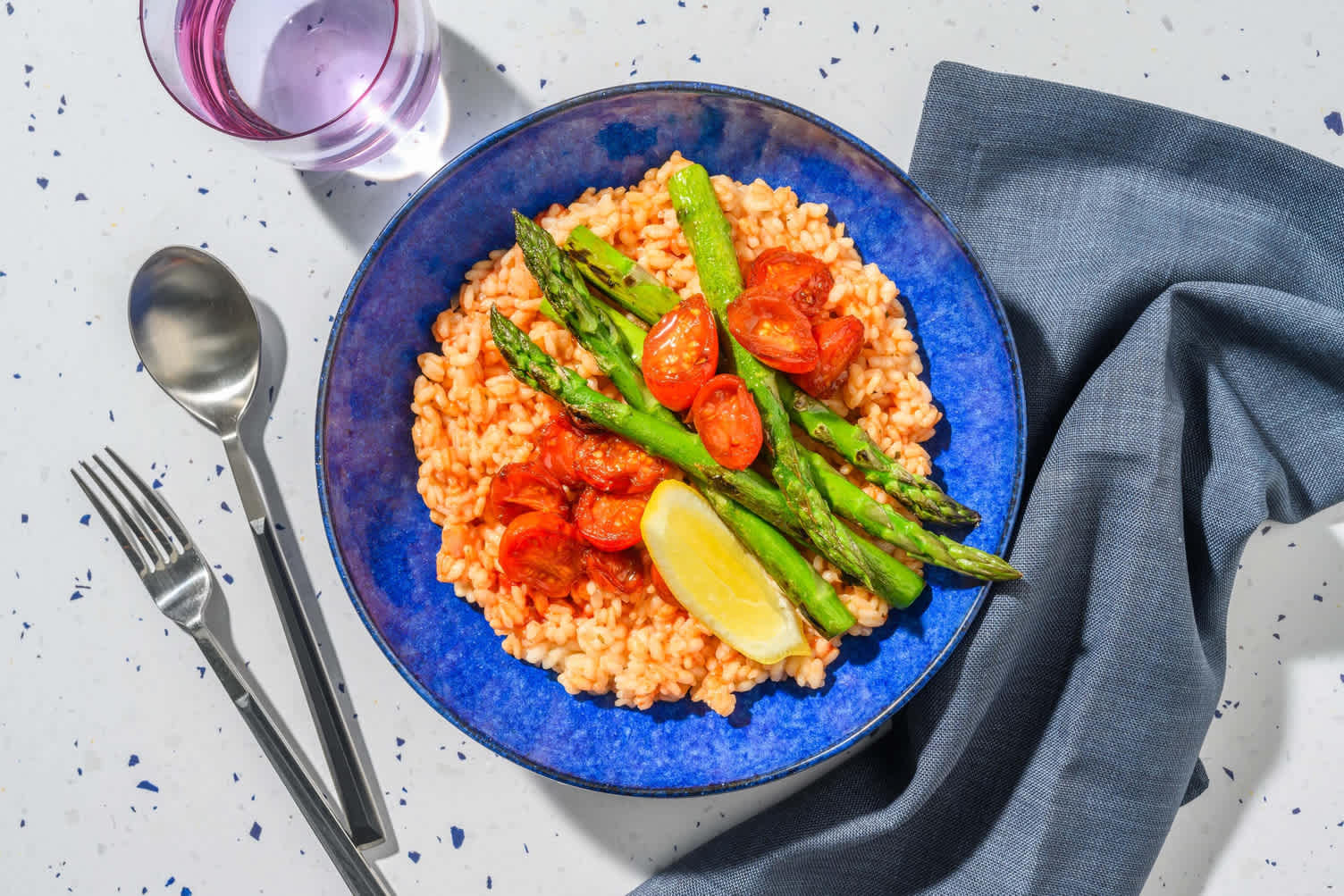 Roasted Asparagus and Balsamic Tomato Risotto Recipe HelloFresh