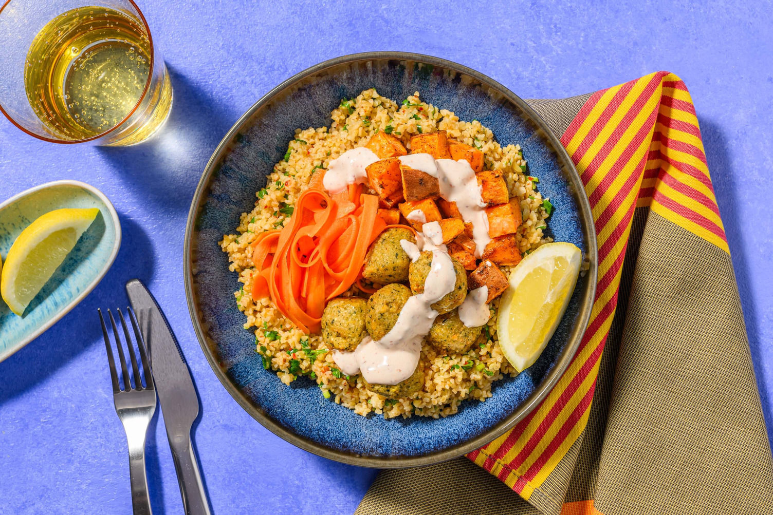 Falafel and Bulgur Tabbouleh Mezze Bowl Recipe | HelloFresh
