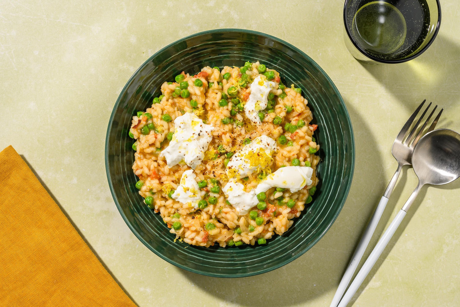OvenBaked Veggie 'Nduja and Burrata Risotto Recipe HelloFresh