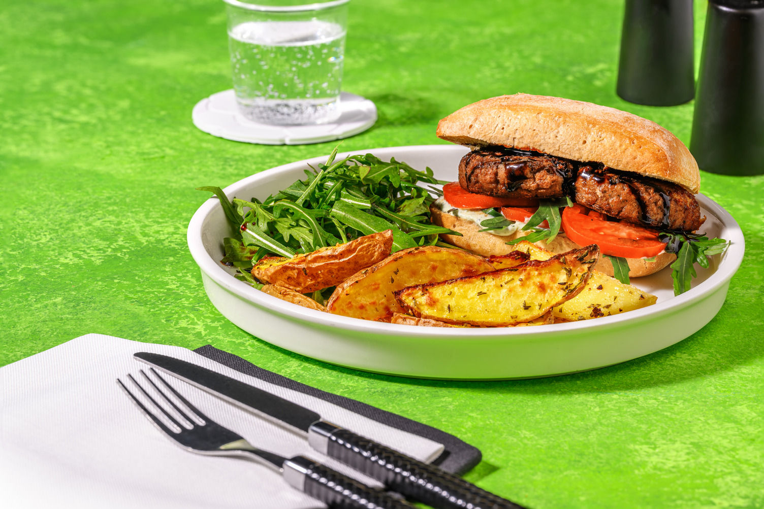 Vegetarische Power-Panini mit saftigem Patty Rezept | HelloFresh