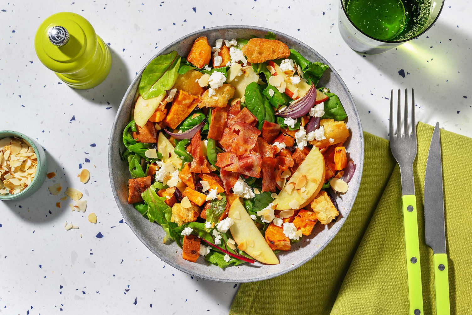 Honey Dijon Bacon, Sweet Potato and Apple Salad Recipe HelloFresh