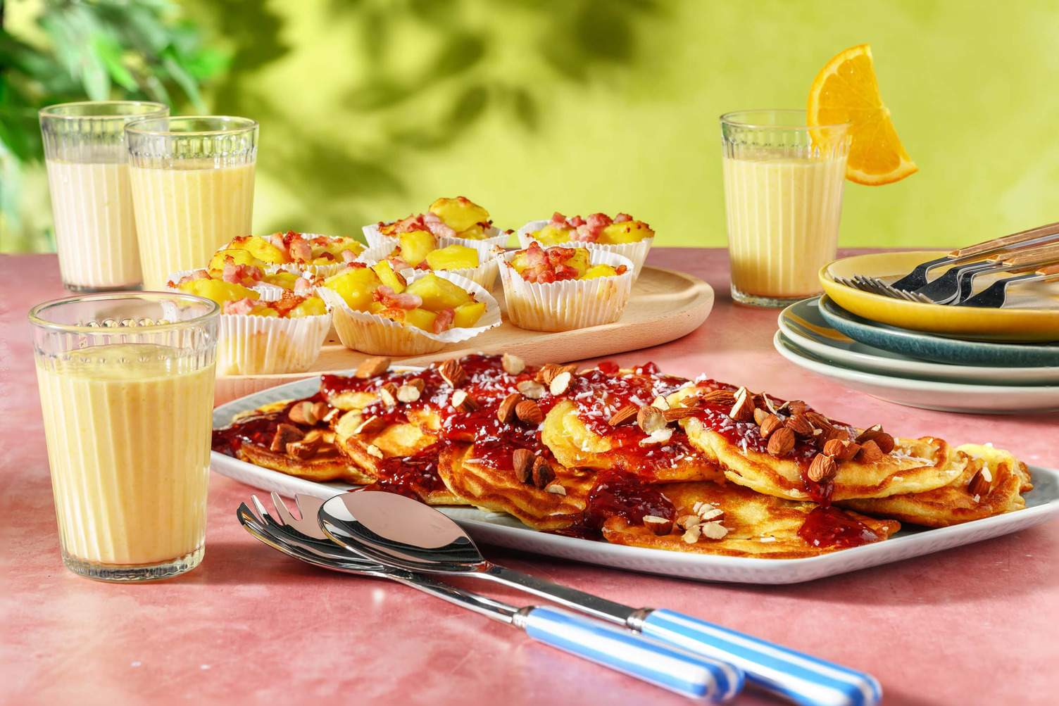 Weekend brunch with potato cups, pancakes HelloFresh