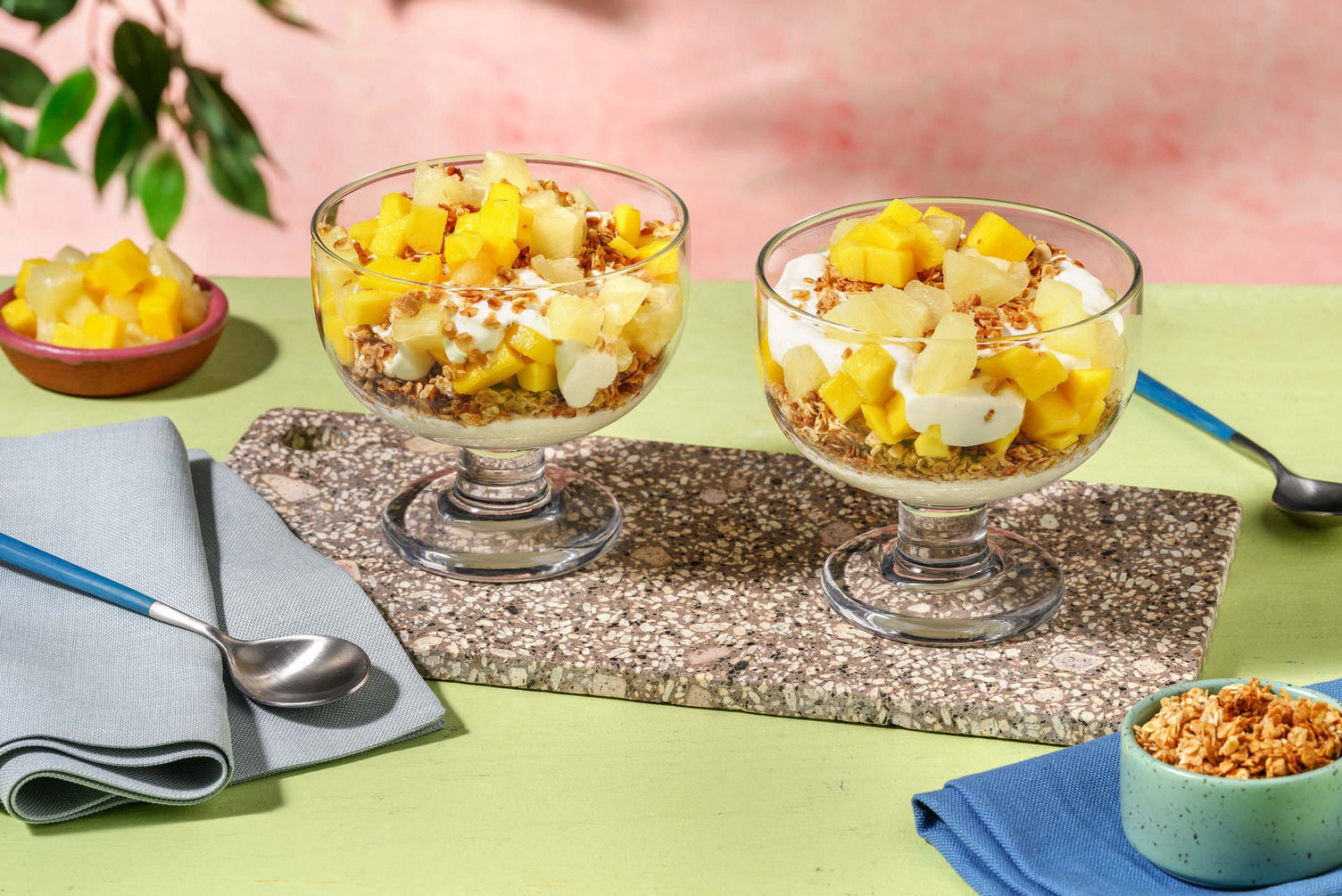Mango and Pineapple Tropical Breakfast Parfait Recipe HelloFresh