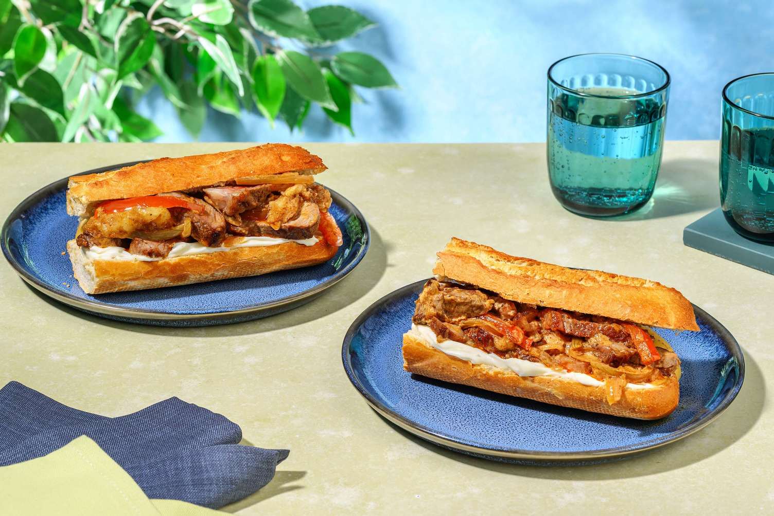 Philly Cheese Style Rump Steak Baguette Recipe HelloFresh