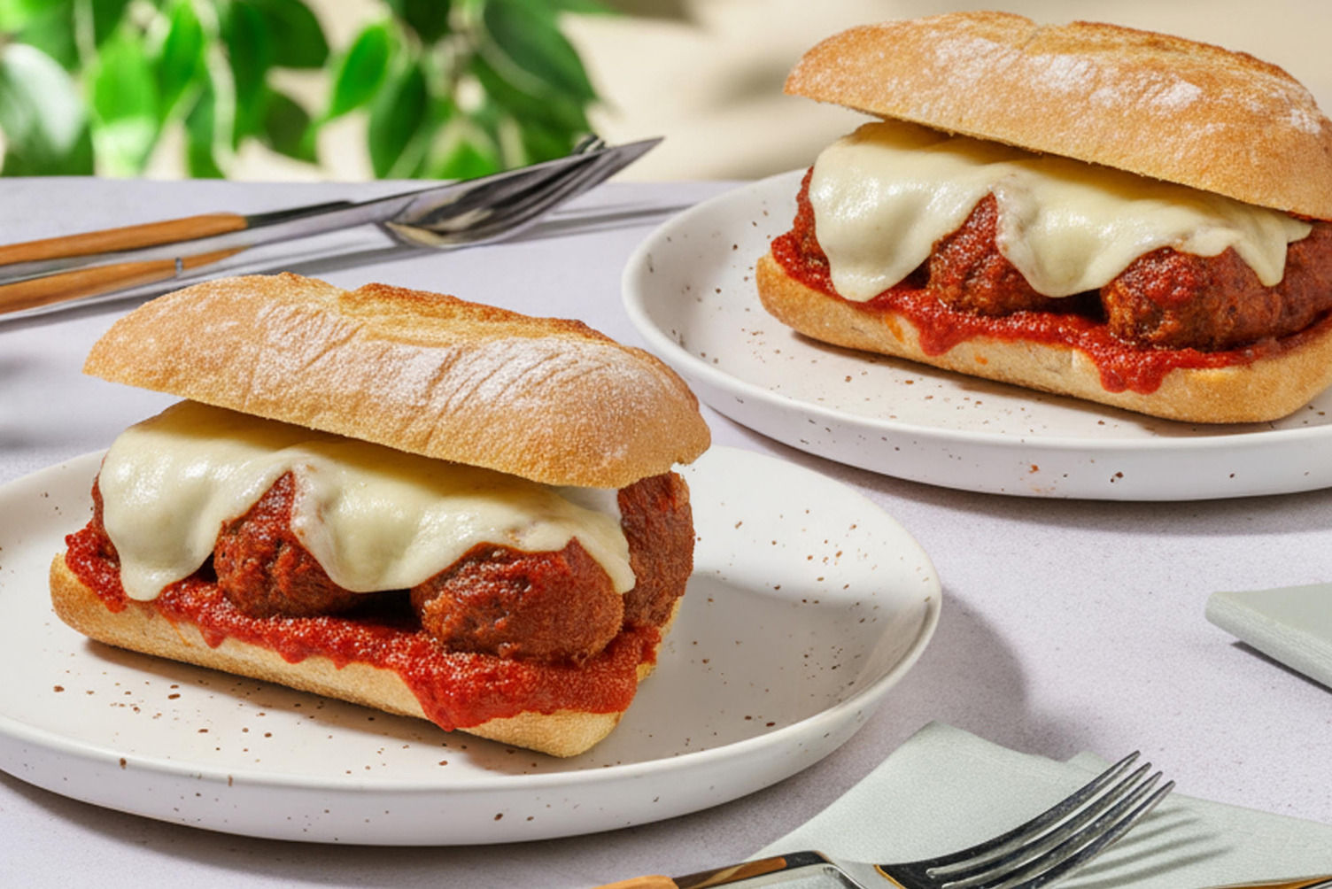Meatball Splash Cheesy Meatball Marinara Sandwich Recipe | HelloFresh