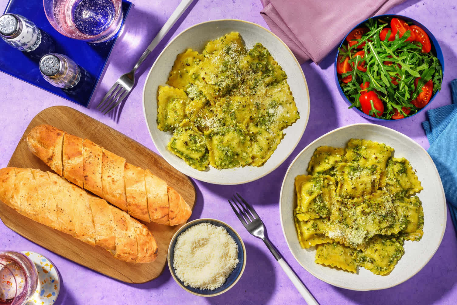 Cheesy Spinach & Ricotta Pesto Ravioli Lunch Bundle Recipe HelloFresh