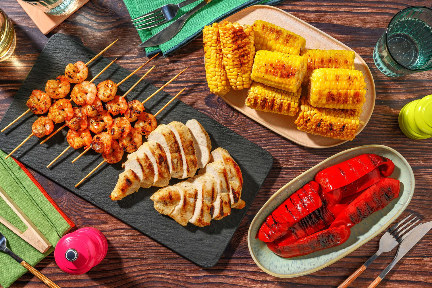 Skewered Jumbo Shrimp & Chicken Grill Pack Recipe HelloFresh