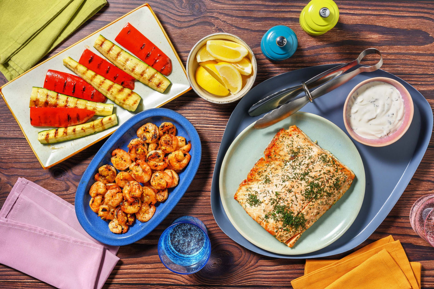 Fresh Jumbo Shrimp & Salmon Grill Pack Recipe HelloFresh