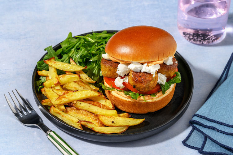 Paprika-spiced Falafel Burger with Irish Bacon Recipe | HelloFresh