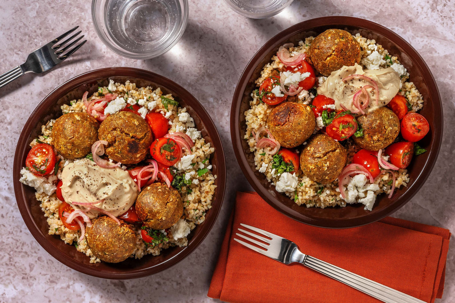 Loaded Mediterranean Falafel Bowls Recipe | HelloFresh