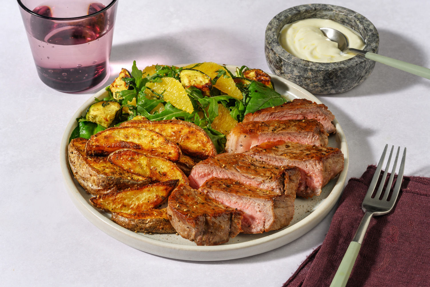 Peppered Rump Peppered Beef Rump & Oregano Wedges Recipe | HelloFresh