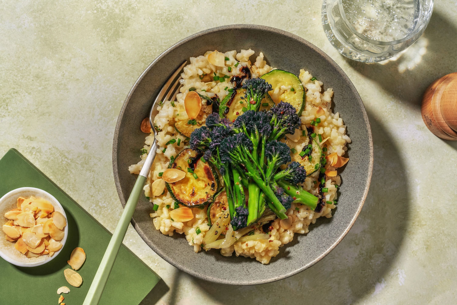 Purple Rice Risotto Purple Sprouting Broccoli and Courgette Risotto Recipe | HelloFresh