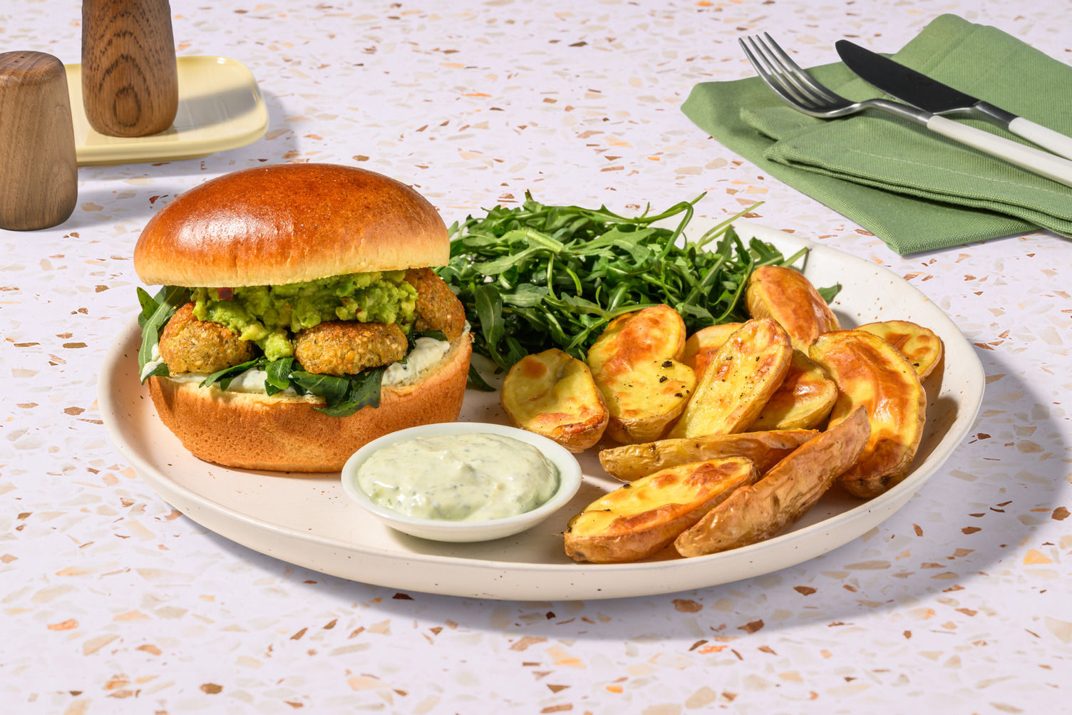 Falafel and Avo Burger Recipe | HelloFresh