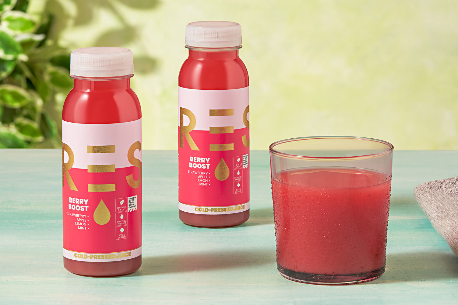 PRESS Berry Boost Juice Bundle Strawberry, Apple Juice, Lemon & Mint