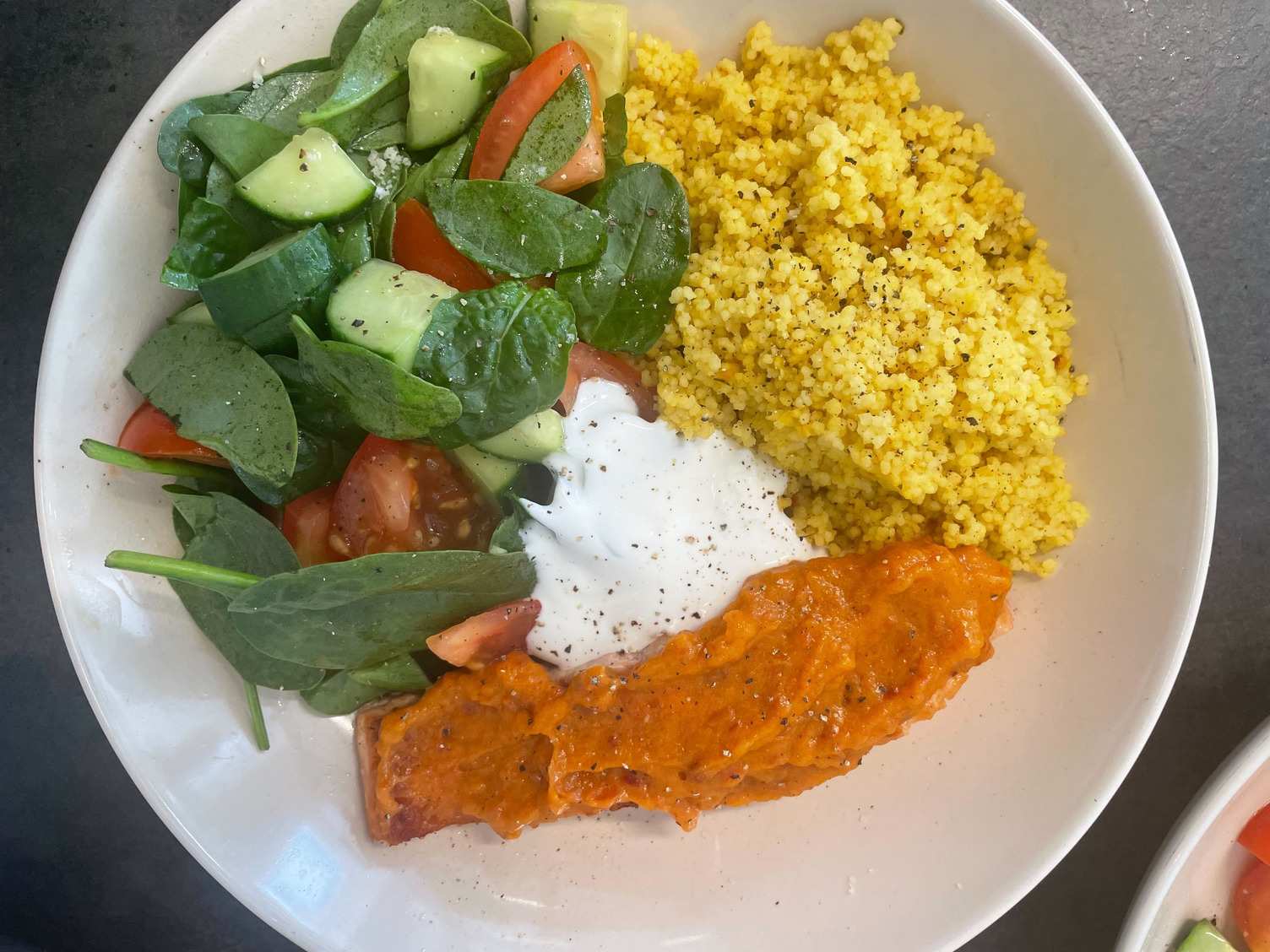 Harissainspired trout Recept HelloFresh