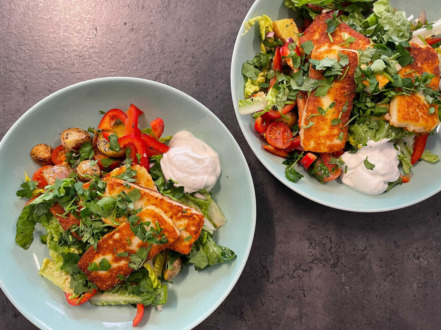 Greek halloumi salad HelloFresh