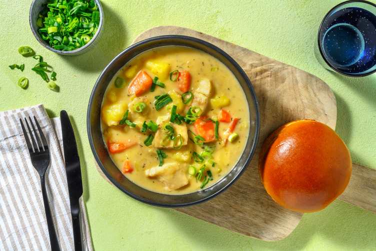 Hake and Carrot Chowder Recipe HelloFresh