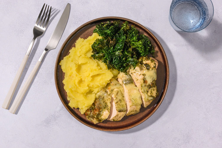 Double Turkey Cheesy Pesto Crusted Double Turkey Recipe | HelloFresh