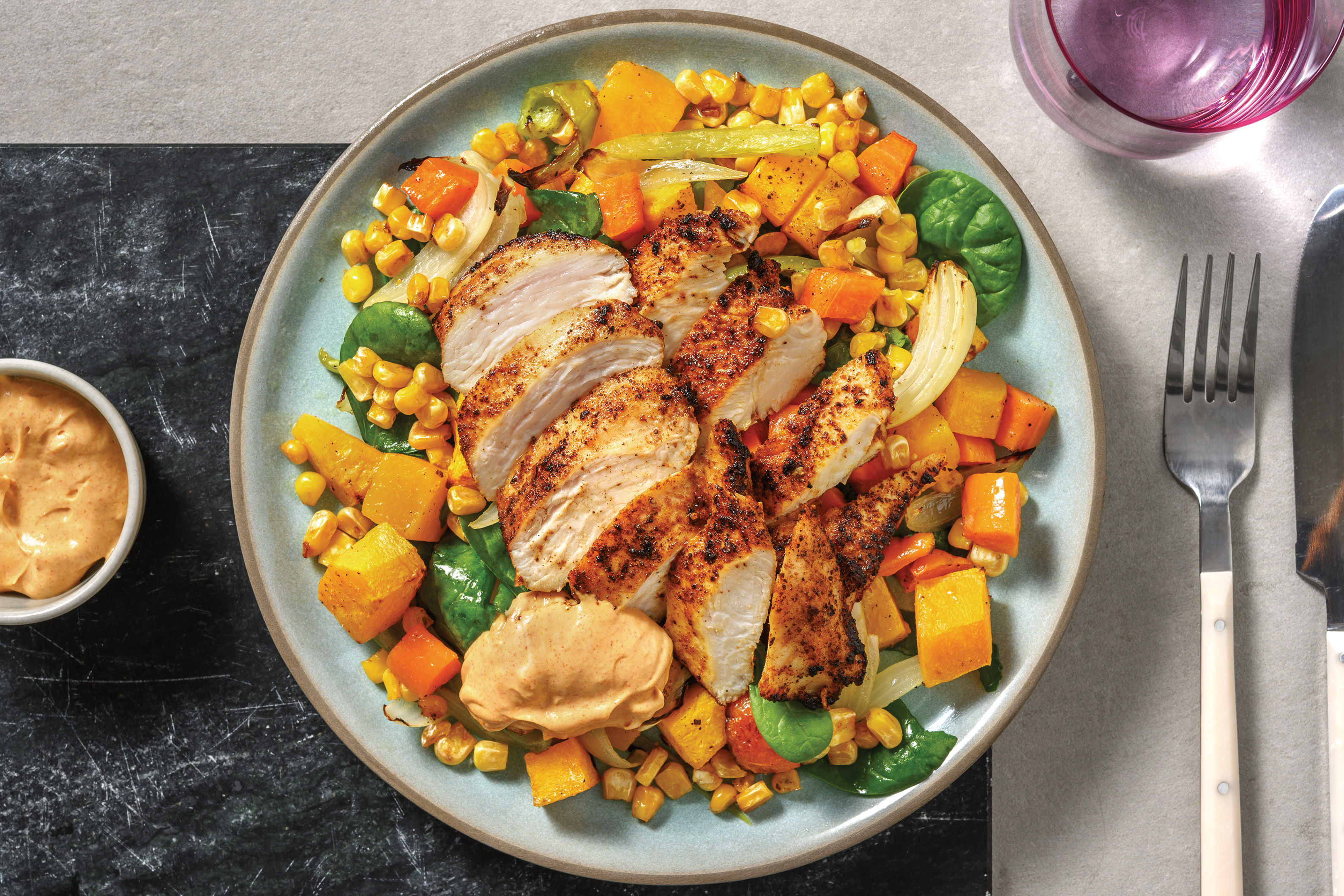 Spiced Chicken & Roast Veggie Toss Recipe | HelloFresh