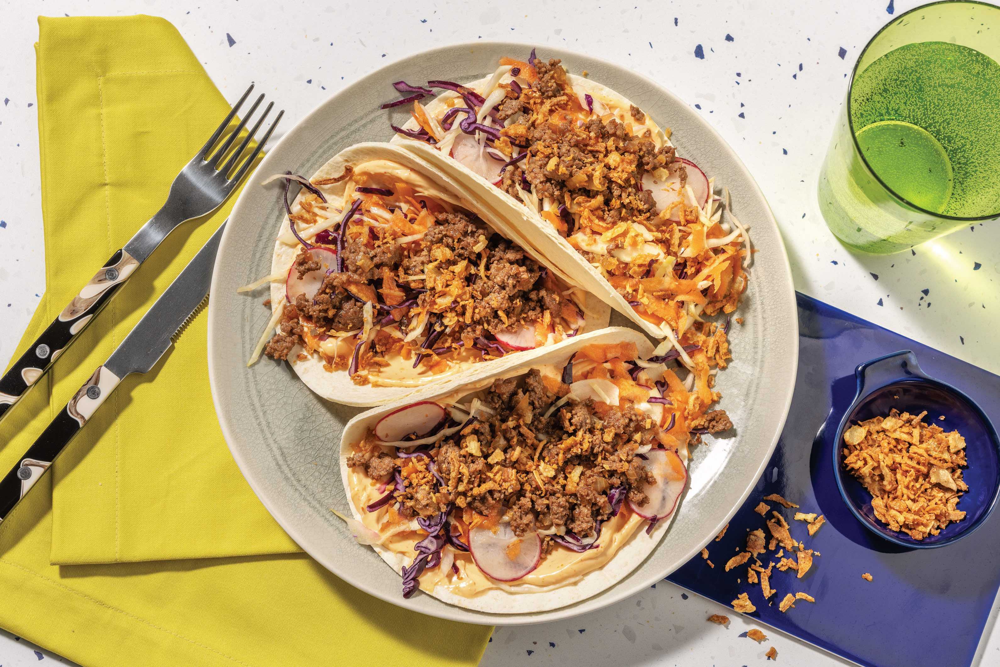 Asian Pork Tacos & Radish Slaw Recipe HelloFresh