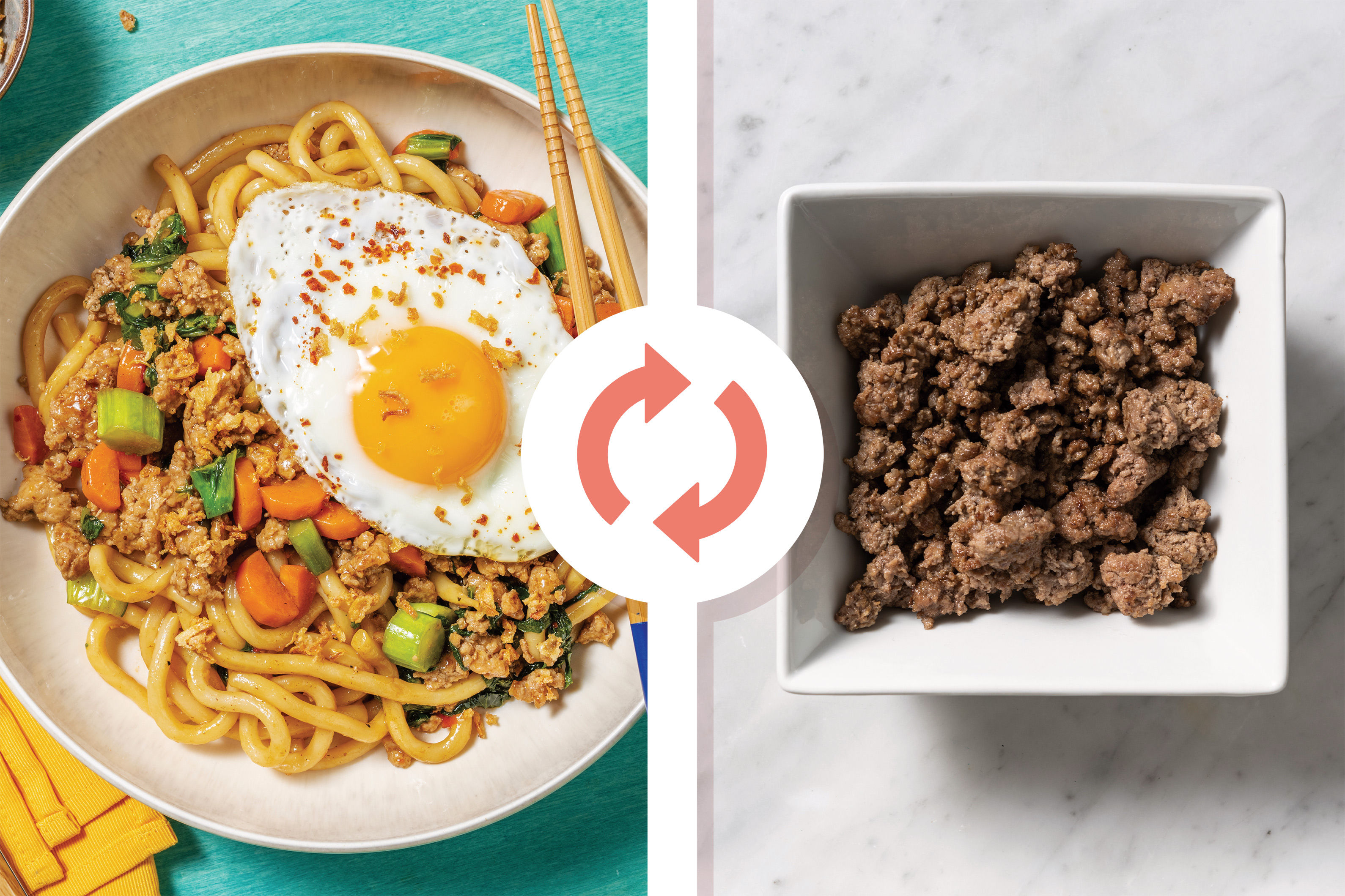Quick Asian Beef & Veggie Udon Noodles Recipe HelloFresh