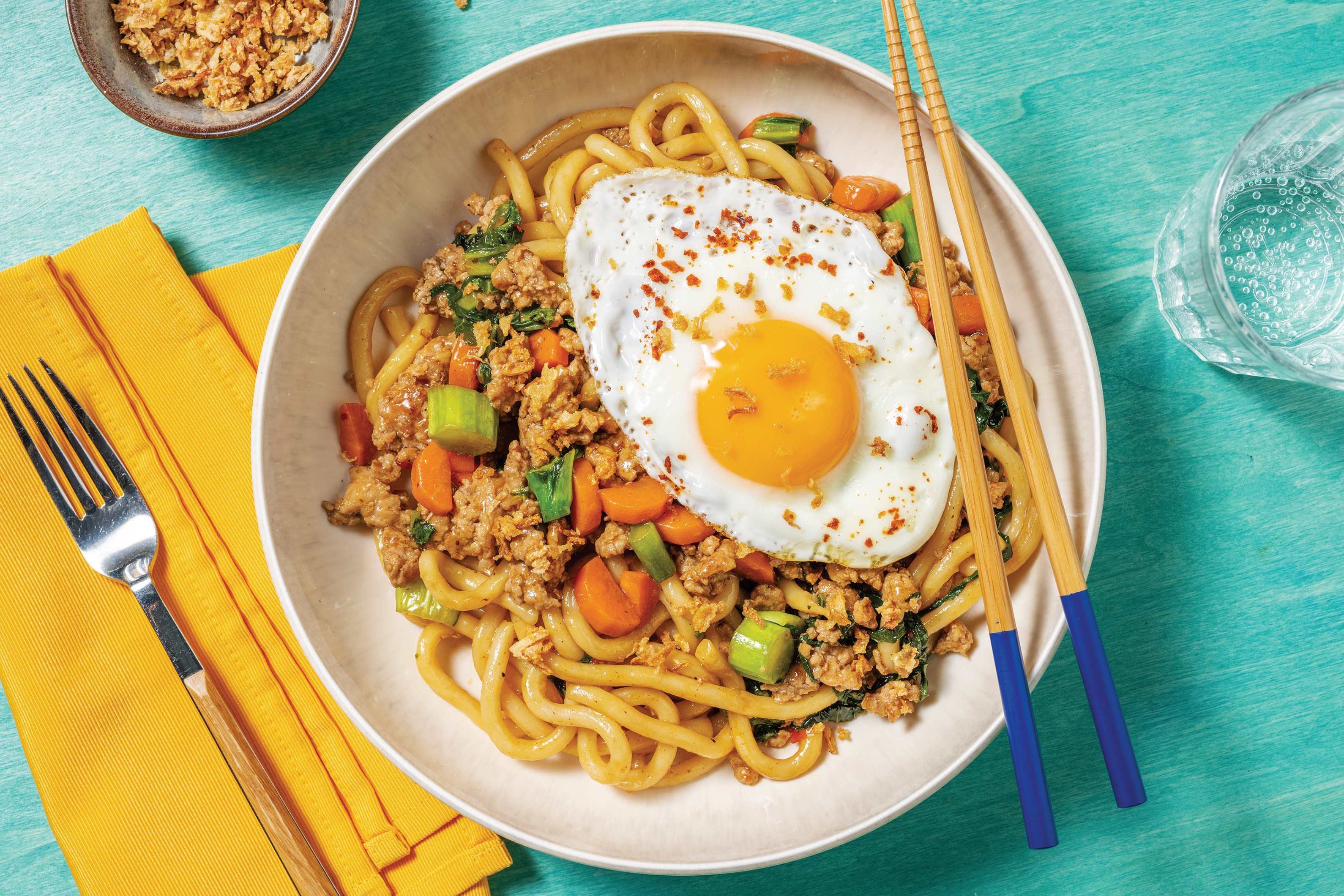 Quick Asian Pork & Veggie Udon Noodles Recipe HelloFresh