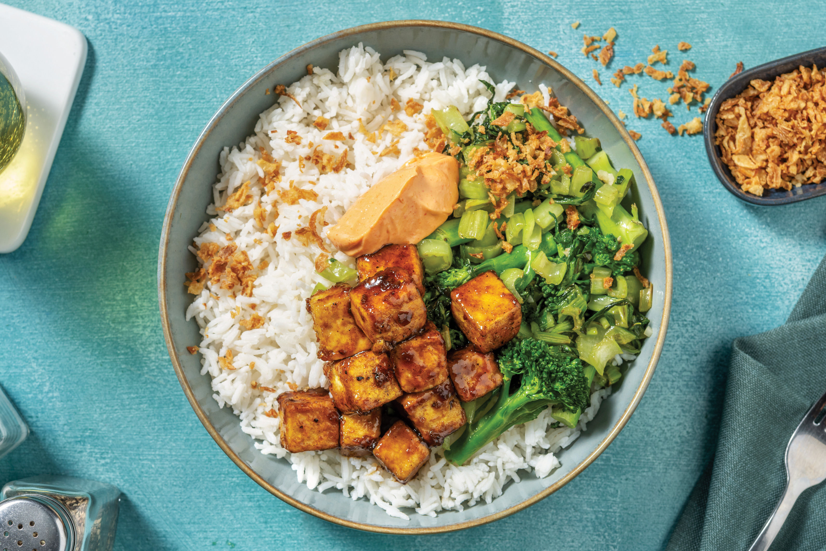 Asian StirFried Tofu & Garlic Rice Recipe HelloFresh