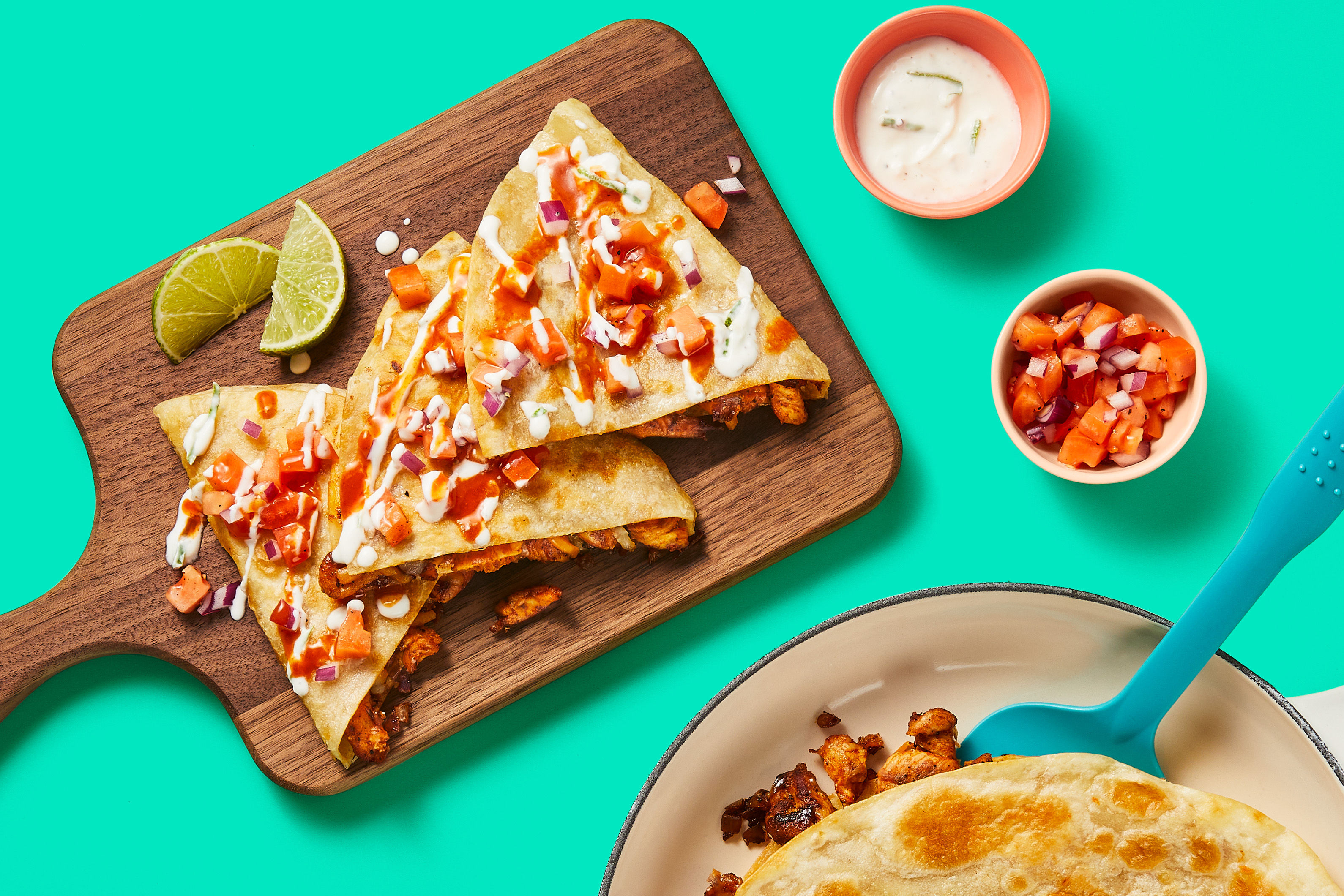 One Pan Baja Shrimp Quesadillas