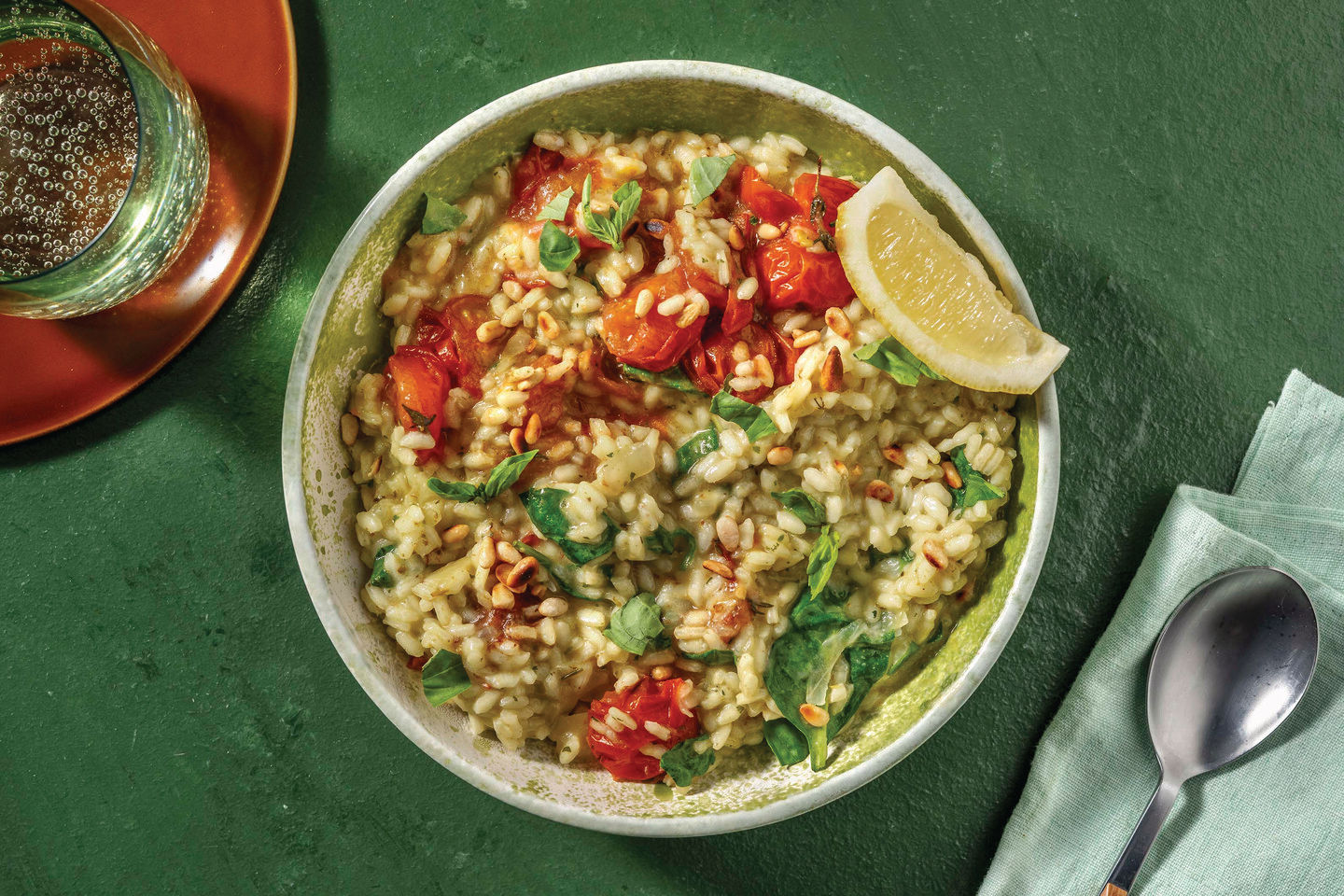 Baked Cherry Tomato & Pesto Risotto Recipe HelloFresh