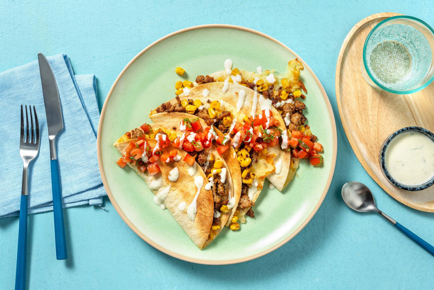 Baked Chorizo and Corn Quesadillas Recipe HelloFresh
