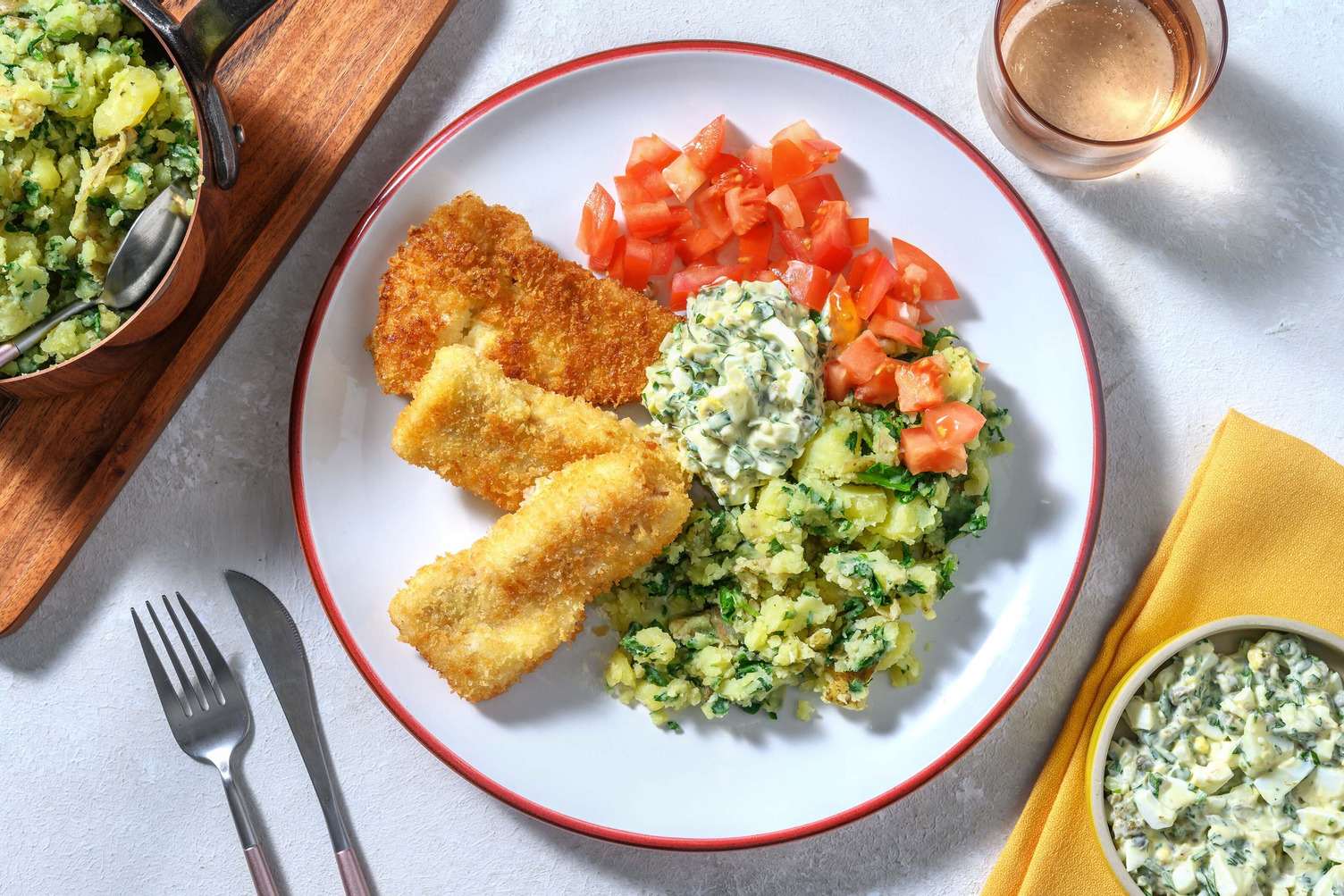 Zelfgemaakte fish sticks en tartaarsaus Recept HelloFresh
