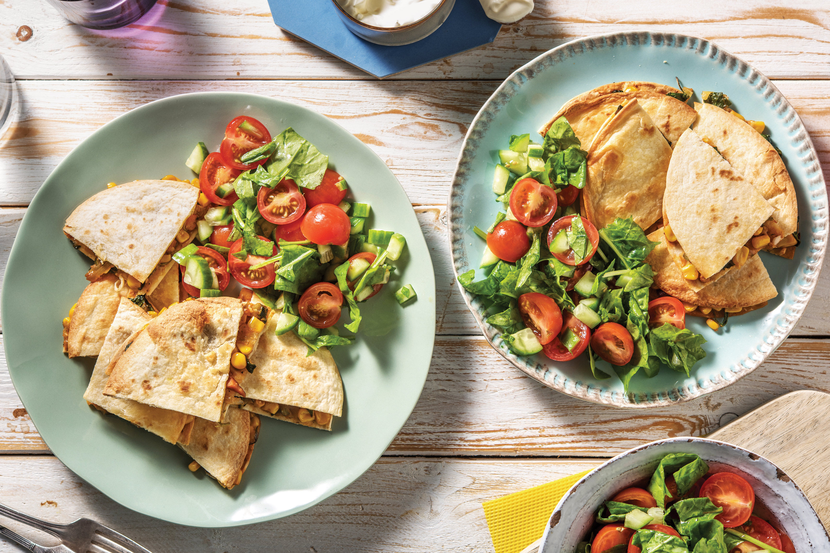 BBQ Bacon and Veggie Loaded Quesadillas Recipe HelloFresh
