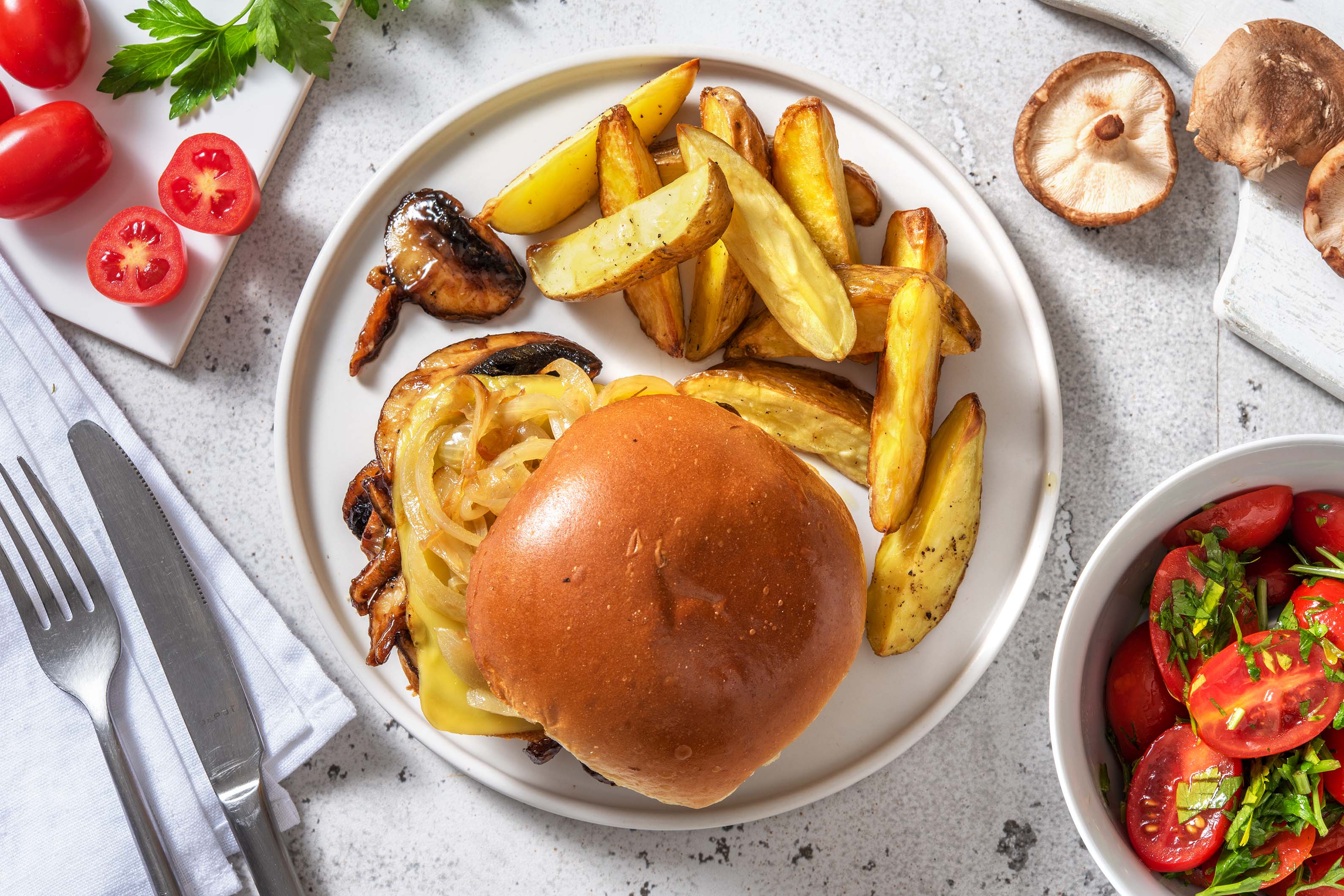 BBQ Mushrooms in a Bun Recipe HelloFresh