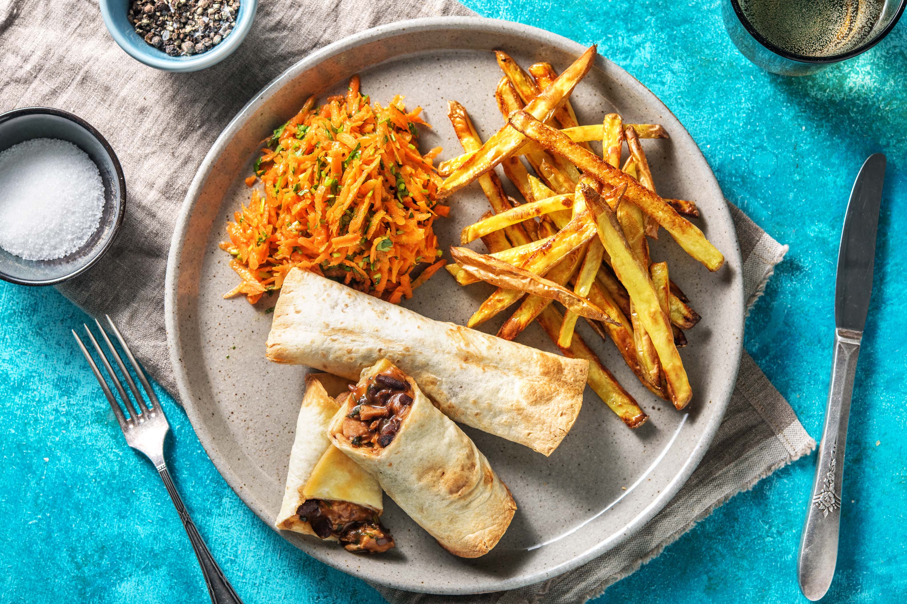 Pulled Chicken and Bean Enchilladas Recipe HelloFresh