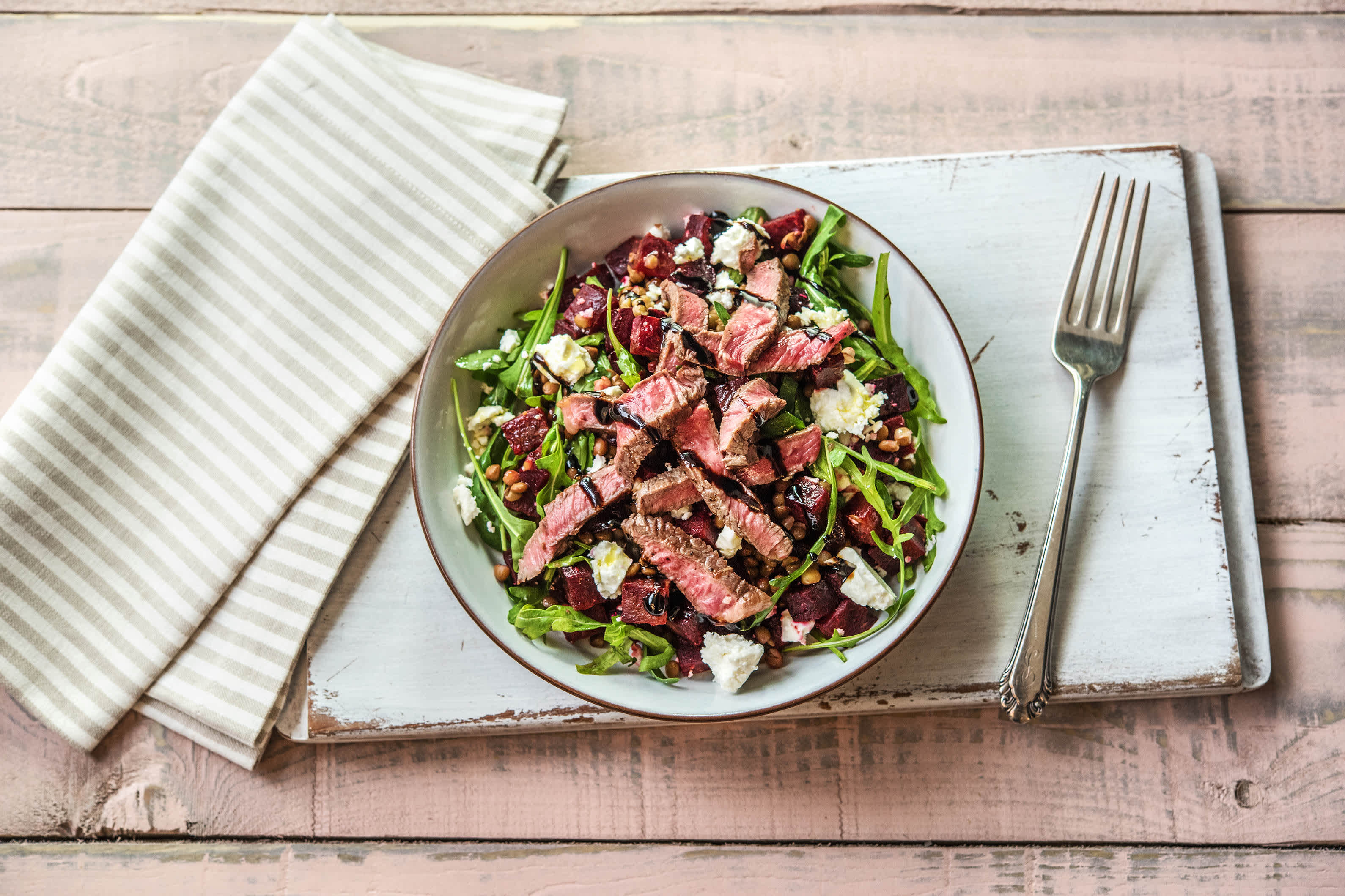 Beef, Rocket & Lentil Salad Recipe HelloFresh