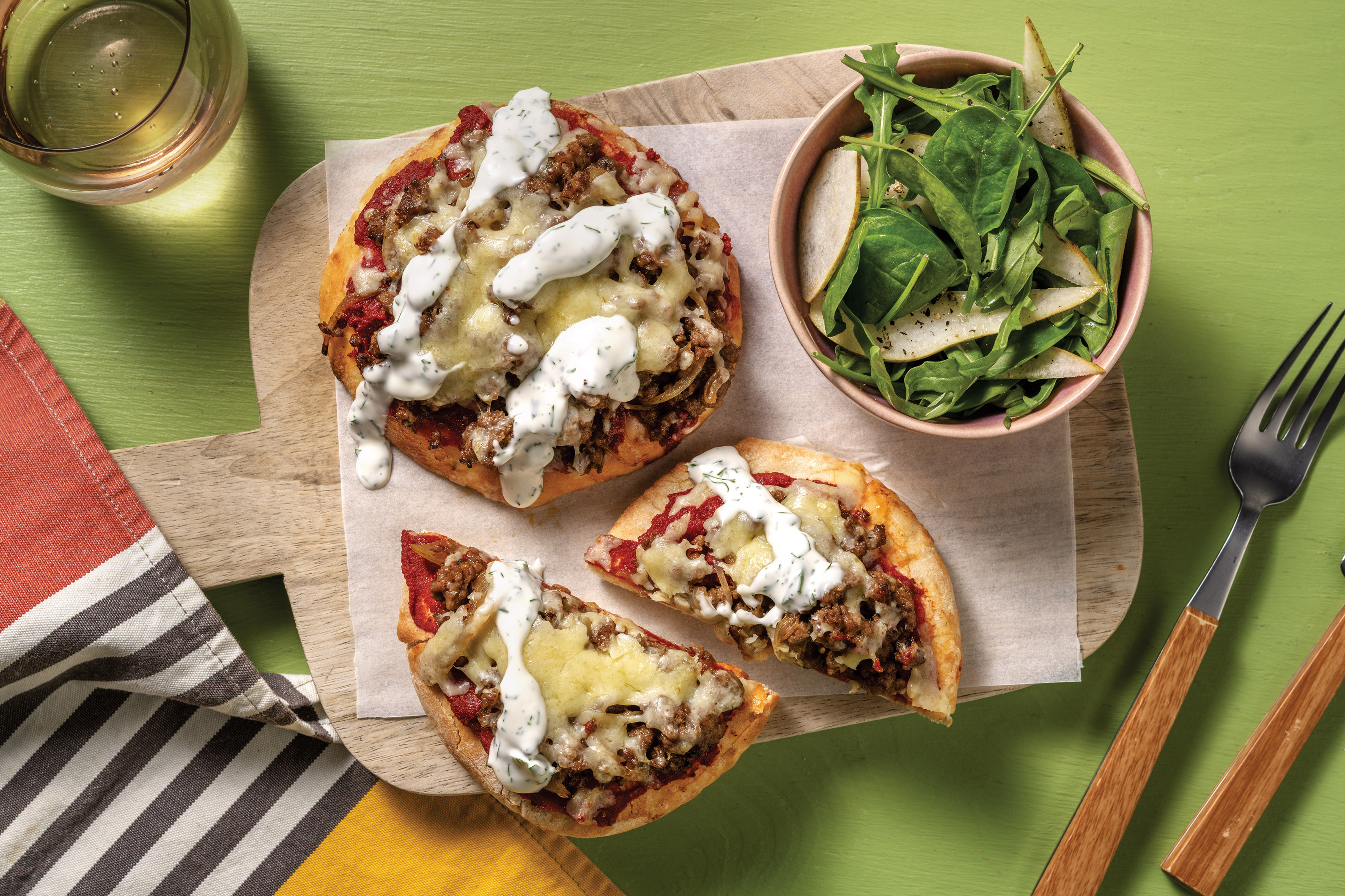 Quick Beef Cheeseburger Flatbread Pizzas Recipe | HelloFresh